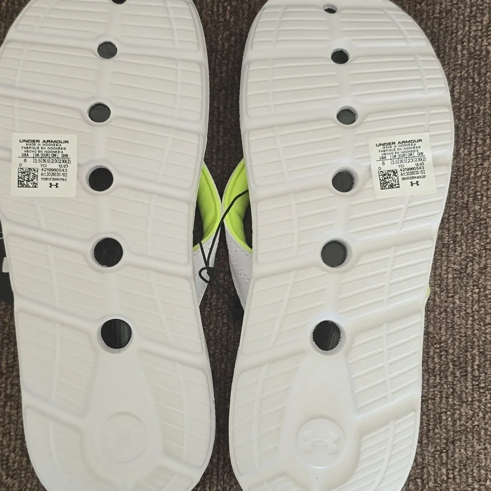 UNDER ARMOUR BRAND WOMEN'S FLORESCENT YELLOW FLIP-FLOPS SANDALS SIZE 6 - Picture 7 of 16